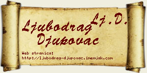 Ljubodrag Đupovac vizit kartica